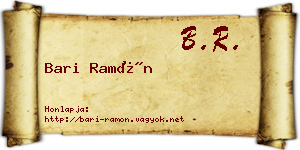 Bari Ramón névjegykártya
